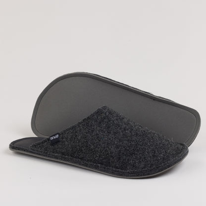 Damen Hausschuhe aus Filz DARK GREY